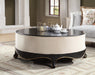 Sheridan Cream Fabric & Black Cocktail Table - Imperial Furniture (Las Vegas, NV) - Multi Location