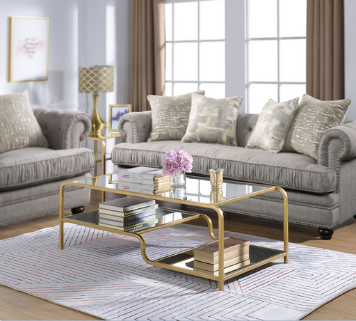 Astrid Gold & Mirror Coffee Table - Imperial Furniture (Las Vegas, NV) - Multi Location