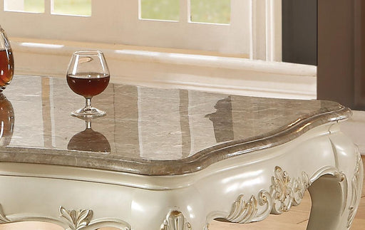 Chantelle Marble & Pearl White Coffee Table - Imperial Furniture (Las Vegas, NV) - Multi Location