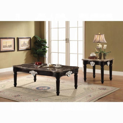 Ernestine Marble & Black Coffee Table - Imperial Furniture (Las Vegas, NV) - Multi Location