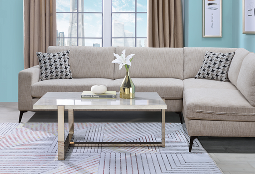 Feit Faux Marble & Champagne Coffee Table - Imperial Furniture (Las Vegas, NV) - Multi Location