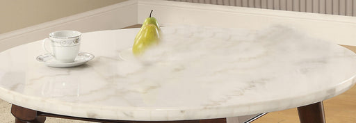 Gasha White Marble & Walnut Coffee Table - Imperial Furniture (Las Vegas, NV) - Multi Location