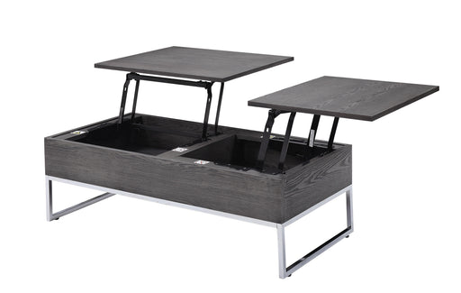 Iban Gray Oak & Chrome Coffee Table - Imperial Furniture (Las Vegas, NV) - Multi Location