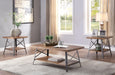 Ikram Weathered Oak & Sandy Black Coffee Table - Imperial Furniture (Las Vegas, NV) - Multi Location