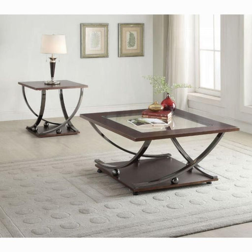 Isiah Black Nickel & Clear Glass Coffee Table - Imperial Furniture (Las Vegas, NV) - Multi Location