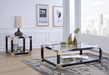 Lafty White Brushed & Clear Glass Coffee Table - Imperial Furniture (Las Vegas, NV) - Multi Location