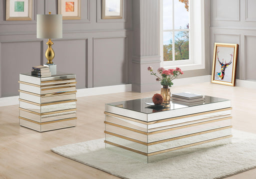 Osma Mirrored & Gold Coffee Table - Imperial Furniture (Las Vegas, NV) - Multi Location