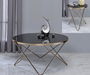Valora Champagne & Black Glass Coffee Table - Imperial Furniture (Las Vegas, NV) - Multi Location