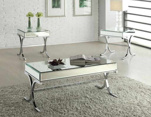Yuri Mirrored Top & Chrome Coffee Table - Imperial Furniture (Las Vegas, NV) - Multi Location