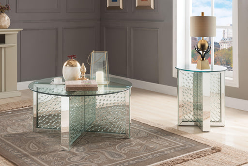 Nysa Mirrored & Faux Crystals Coffee Table - Imperial Furniture (Las Vegas, NV) - Multi Location