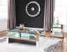 Nysa Mirrored & Faux Crystals Coffee Table - Imperial Furniture (Las Vegas, NV) - Multi Location