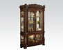 Acme Vendome Curio Cabinet with Mirror Back in Cherry 62023 - Imperial Furniture (Las Vegas, NV) - Multi Location