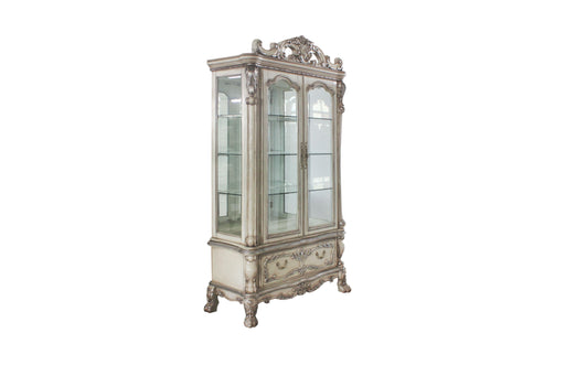 Dresden Vintage Bone White Curio Cabinet - Imperial Furniture (Las Vegas, NV) - Multi Location