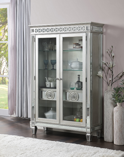 Varian Mirrored & Antique Platinum Curio - Imperial Furniture (Las Vegas, NV) - Multi Location