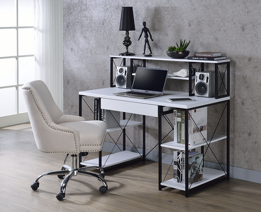 Amiel White & Black Desk - Imperial Furniture (Las Vegas, NV) - Multi Location