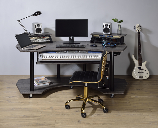 Eleazar Black Oak Computer Desk - Imperial Furniture (Las Vegas, NV) - Multi Location