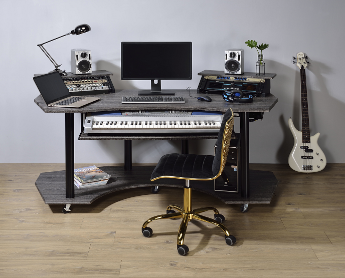 Eleazar Black Oak Computer Desk - Imperial Furniture (Las Vegas, NV) - Multi Location