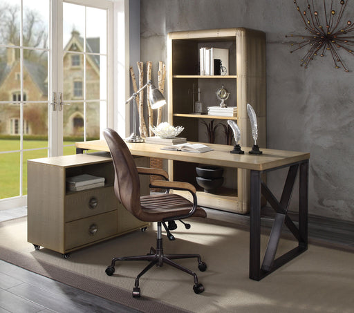 Jennavieve Gold Aluminum Desk - Imperial Furniture (Las Vegas, NV) - Multi Location