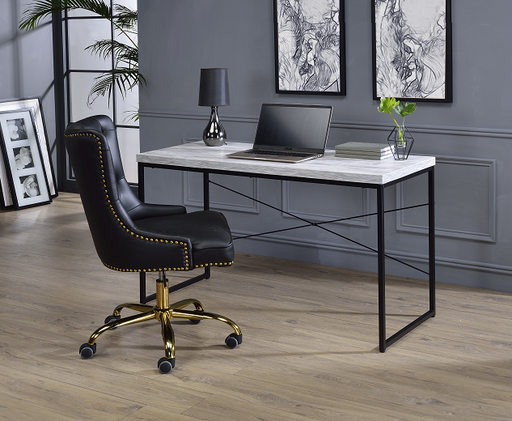 Jurgen Antique White & Black Desk - Imperial Furniture (Las Vegas, NV) - Multi Location