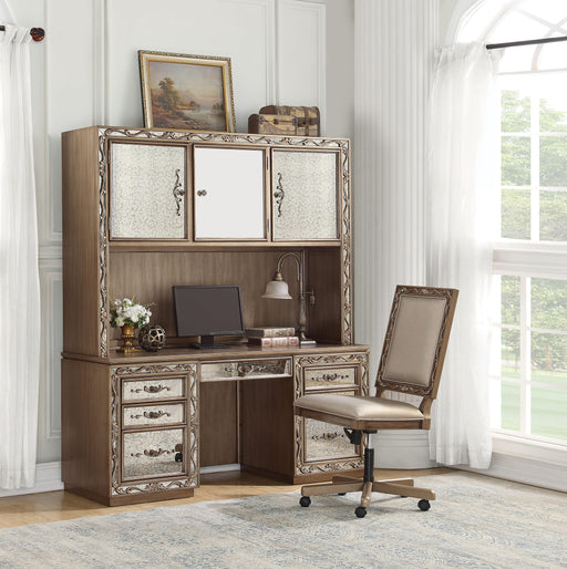 Orianne Antique Gold Computer Desk & Hutch - Imperial Furniture (Las Vegas, NV) - Multi Location