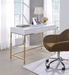 Ottey White High Gloss & Gold Desk - Imperial Furniture (Las Vegas, NV) - Multi Location