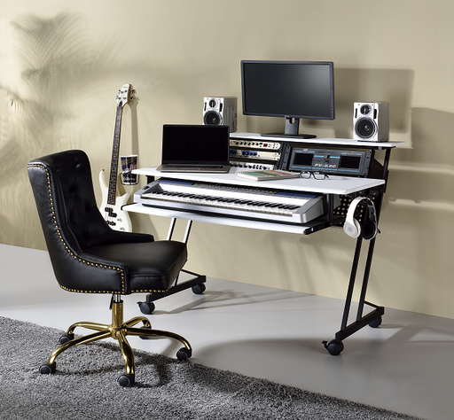 Suitor White & Black Computer Desk - Imperial Furniture (Las Vegas, NV) - Multi Location