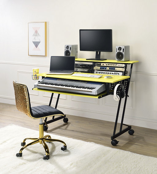 Suitor Yellow & Black Computer Desk - Imperial Furniture (Las Vegas, NV) - Multi Location