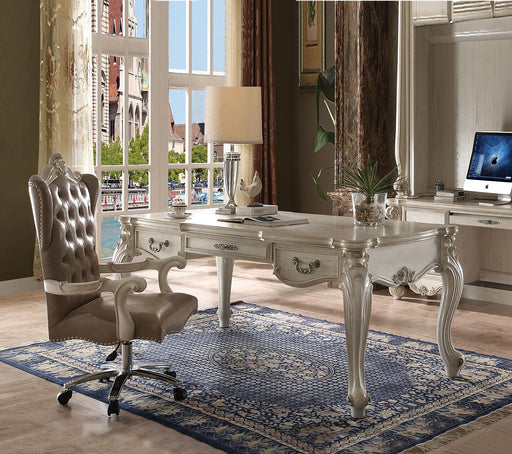 Versailles Bone White Computer Desk & Hutch - Imperial Furniture (Las Vegas, NV) - Multi Location
