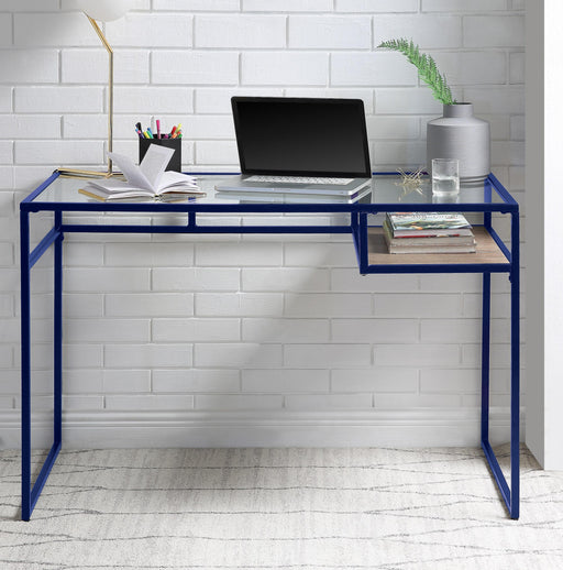 Yasin Blue & Glass Desk - Imperial Furniture (Las Vegas, NV) - Multi Location