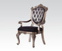 Acme Chantelle Button Tufted Back Seat Dining Arm Chair (Set of 2) in Antique Platinum 60543 - Imperial Furniture (Las Vegas, NV) - Multi Location