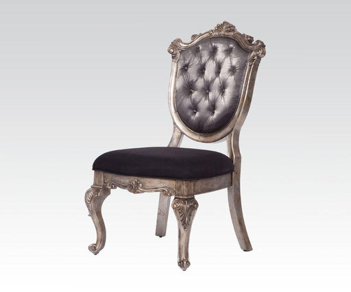 Acme Chantelle Button Tufted Back Seat Dining Side Chair (Set of 2) in Antique Platinum 60542 - Imperial Furniture (Las Vegas, NV) - Multi Location
