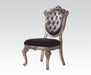 Acme Chantelle Button Tufted Back Seat Dining Side Chair (Set of 2) in Antique Platinum 60542 - Imperial Furniture (Las Vegas, NV) - Multi Location