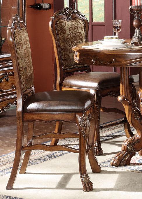 Acme Dresden Counter Height Dining Chairs in Brown Cherry Oak 12162 (Set of 2) - Imperial Furniture (Las Vegas, NV) - Multi Location