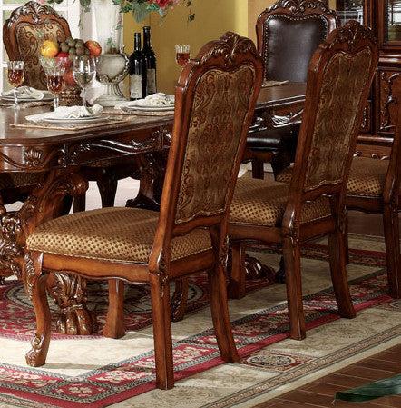 Acme Dresden Pedestal Dining Side Chairs in Brown Cherry Oak 12153 (Set of 2) - Imperial Furniture (Las Vegas, NV) - Multi Location