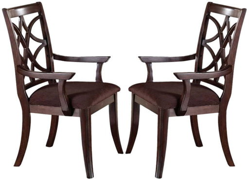 Acme Keenan Dining Arm Chairs (Set of 2) in Dark Walnut 60258 - Imperial Furniture (Las Vegas, NV) - Multi Location