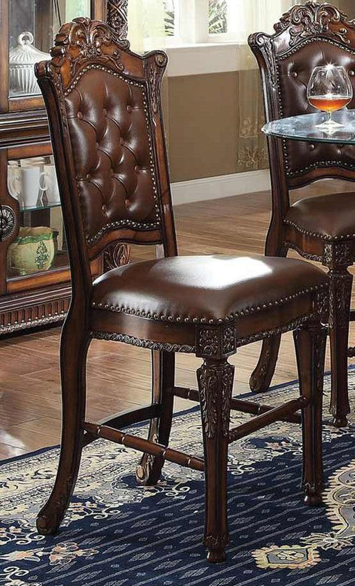 Acme Vendome Counter Height Chair with Tufted Back (Set of 2) in Cherry 62034 - Imperial Furniture (Las Vegas, NV) - Multi Location
