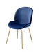 Chuchip Blue Velvet & Gold Side Chair - Imperial Furniture (Las Vegas, NV) - Multi Location