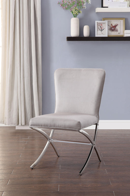 Daire Velvet & Chrome Side Chair - Imperial Furniture (Las Vegas, NV) - Multi Location