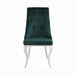 Dekel Green Fabric & Stainless Steel Side Chair - Imperial Furniture (Las Vegas, NV) - Multi Location