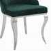 Dekel Green Fabric & Stainless Steel Side Chair - Imperial Furniture (Las Vegas, NV) - Multi Location