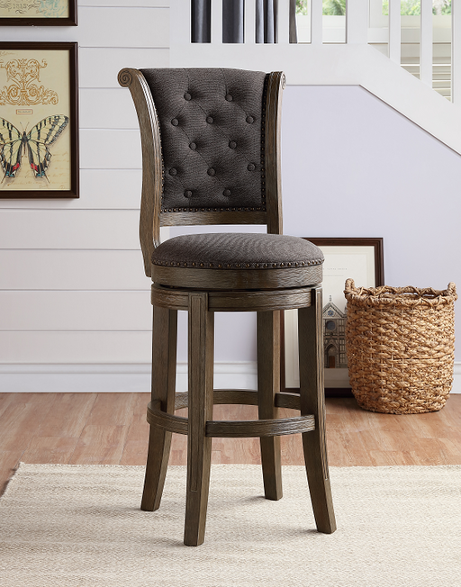 Glison Charcoal Fabric & Walnut Counter Height Chair (1Pc) - Imperial Furniture (Las Vegas, NV) - Multi Location