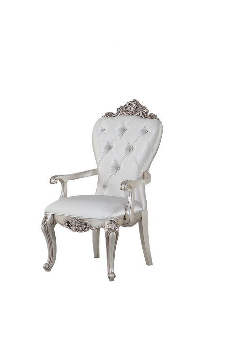 Gorsedd Cream Fabric & Antique White Arm Chair - Imperial Furniture (Las Vegas, NV) - Multi Location