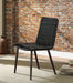 Hosmer Black Top Grain Leather & Antique Black Side Chair - Imperial Furniture (Las Vegas, NV) - Multi Location