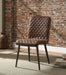 Hosmer Vintage Chocolate Top Grain Leather & Antique Black Side Chair - Imperial Furniture (Las Vegas, NV) - Multi Location
