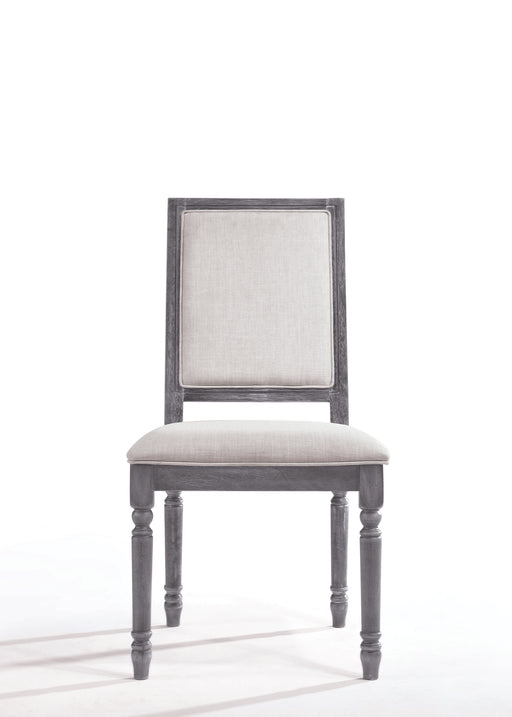Leventis Cream Linen & Weathered Gray Side Chair - Imperial Furniture (Las Vegas, NV) - Multi Location