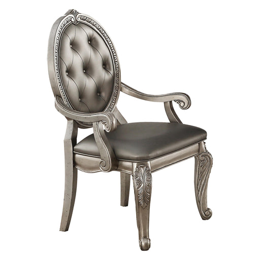 Northville PU & Antique Silver Arm Chair - Imperial Furniture (Las Vegas, NV) - Multi Location