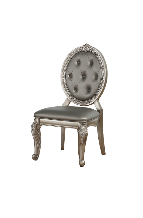 Northville PU & Antique Silver Side Chair - Imperial Furniture (Las Vegas, NV) - Multi Location