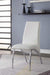 Pervis White PU & Chrome Side Chair - Imperial Furniture (Las Vegas, NV) - Multi Location