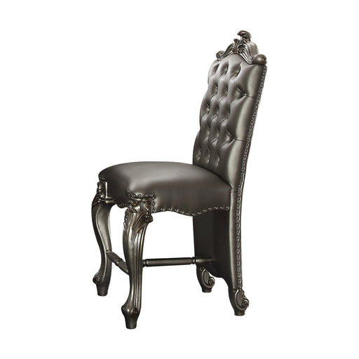 Versailles Silver PU & Antique Platinum Counter Height Chair - Imperial Furniture (Las Vegas, NV) - Multi Location