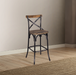 Zaire Antique Black & Antique Oak Bar Chair (1Pc) - Imperial Furniture (Las Vegas, NV) - Multi Location